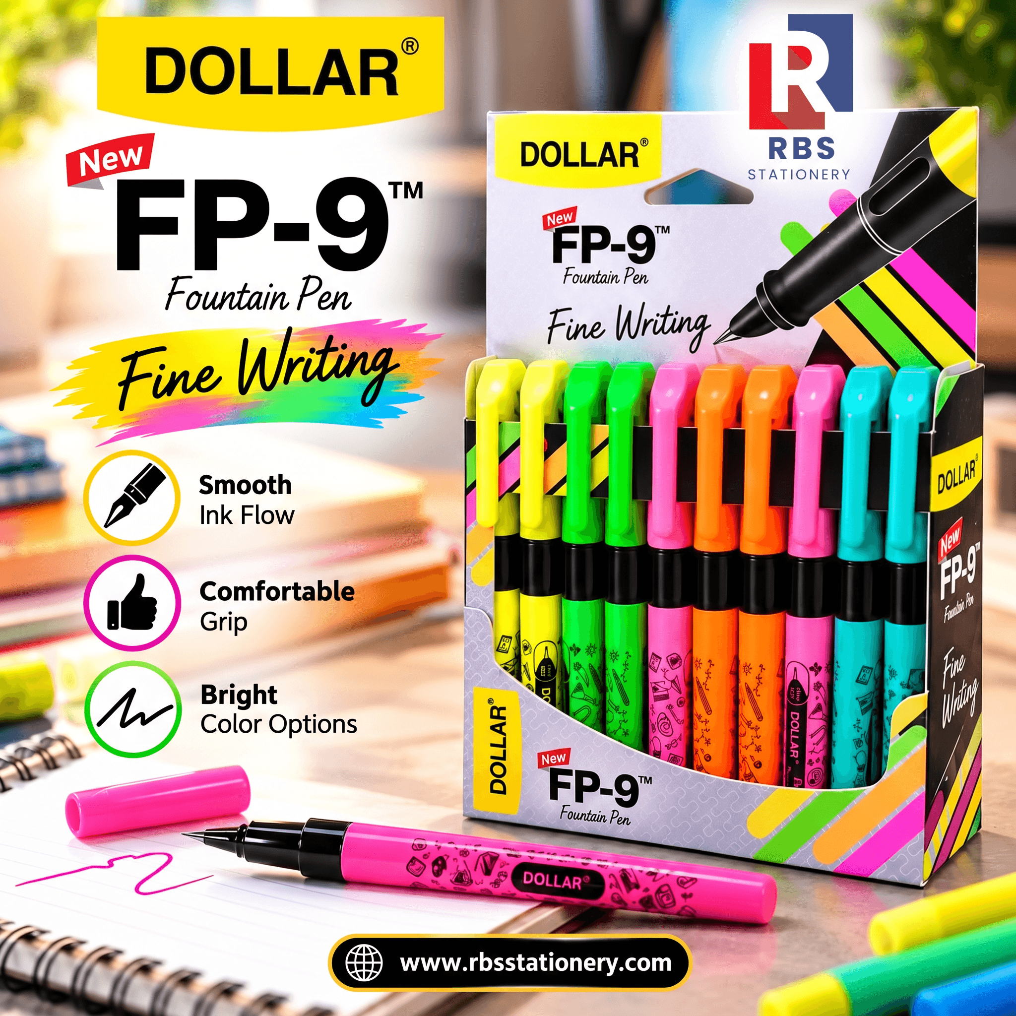 Dollar FP-9 Fountain Pen - Fine Writing