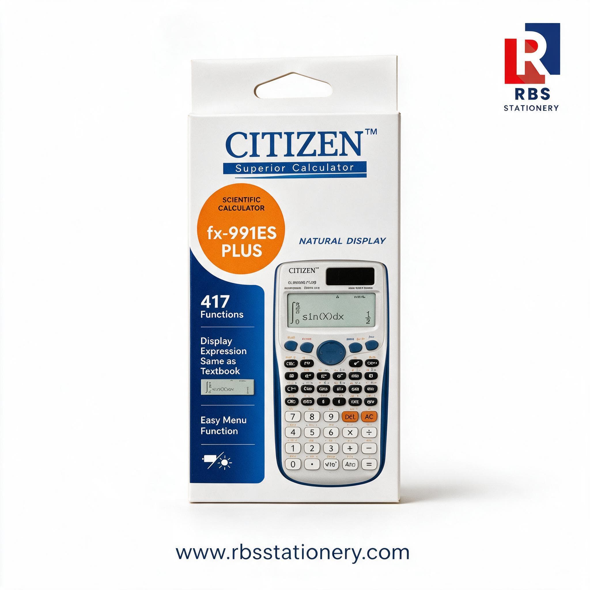 Citizen fx-991ES PLUS Scientific Calculator - 417 Functions